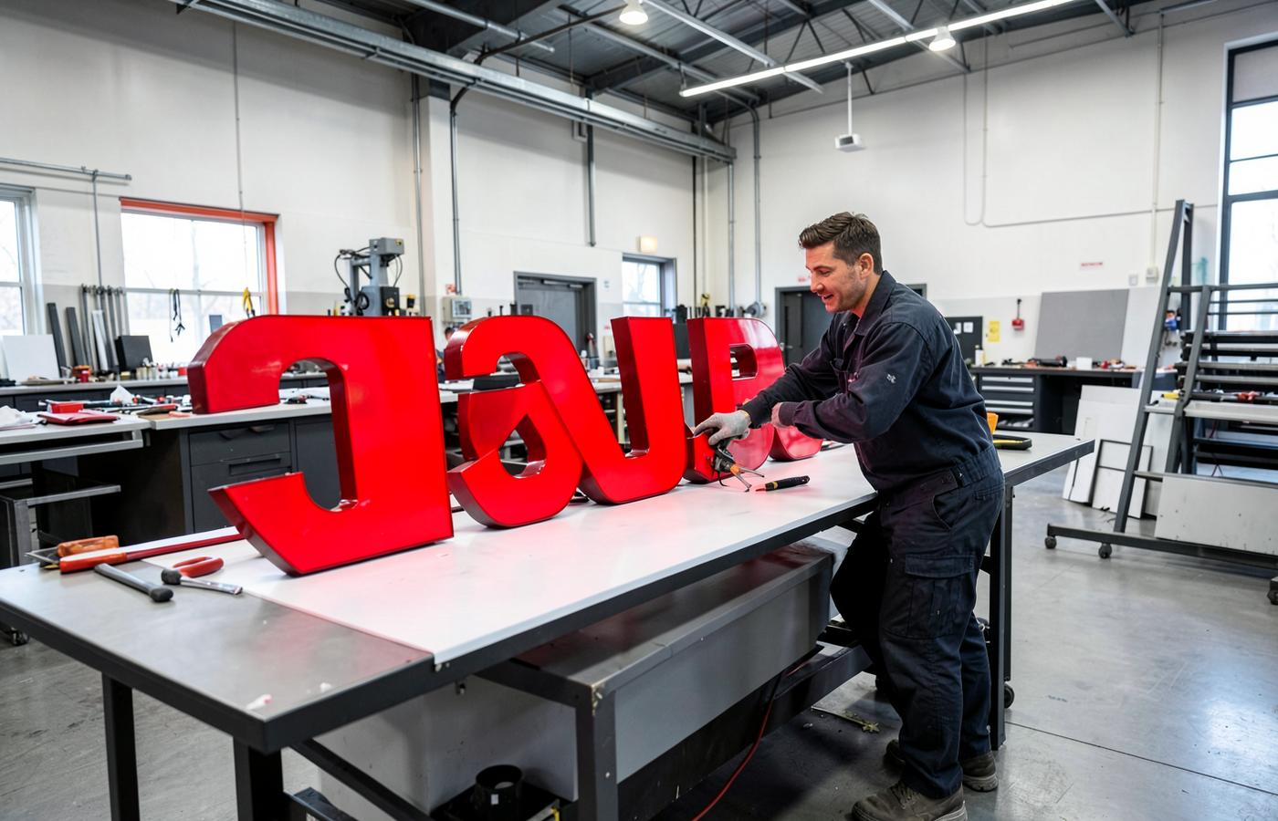 Ideal Enterprises signage workshop